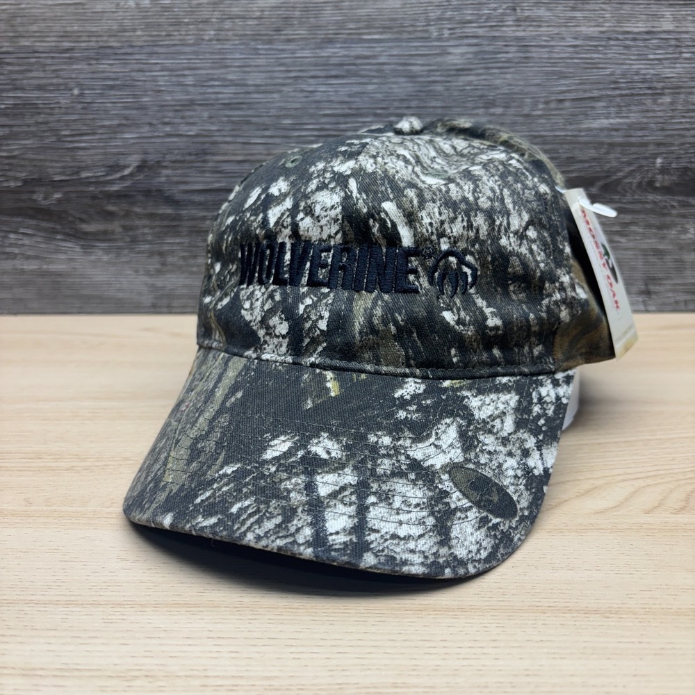 Wolverine Boots Hat Cap Strap Back Mens One Size Camo Camouflage Mossy Oak NEW